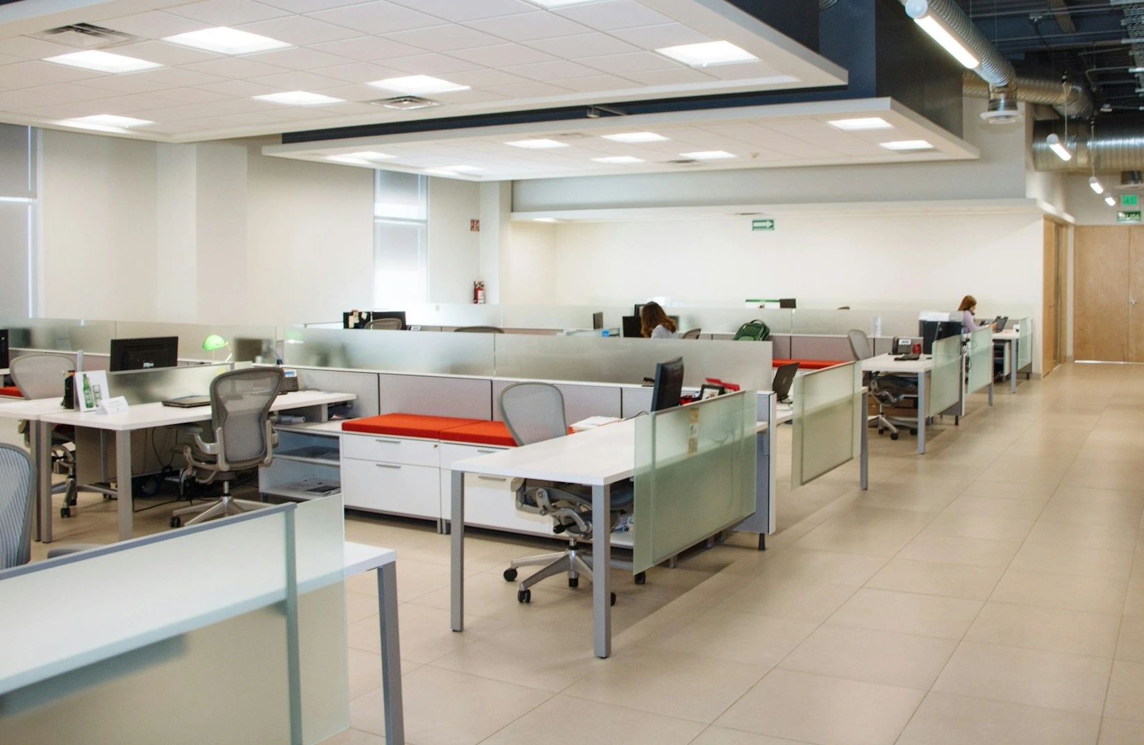 Commercial cleaning — offices and retail spaces kept pristine to business presentation standards